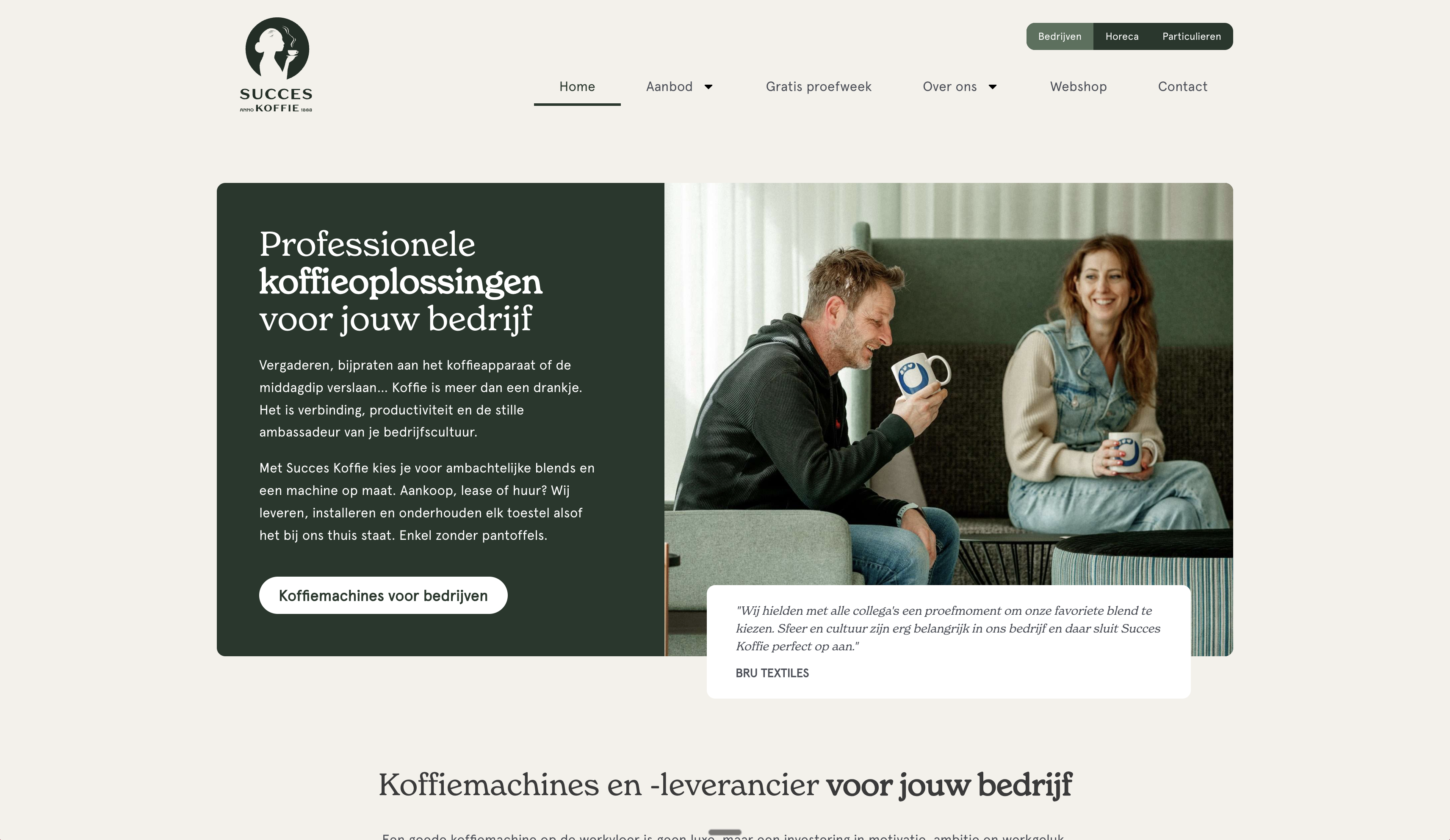 Succes Koffie website